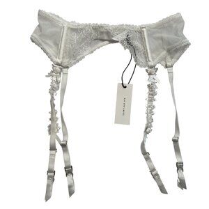 Kat The Label Delilah Garter Belt in White